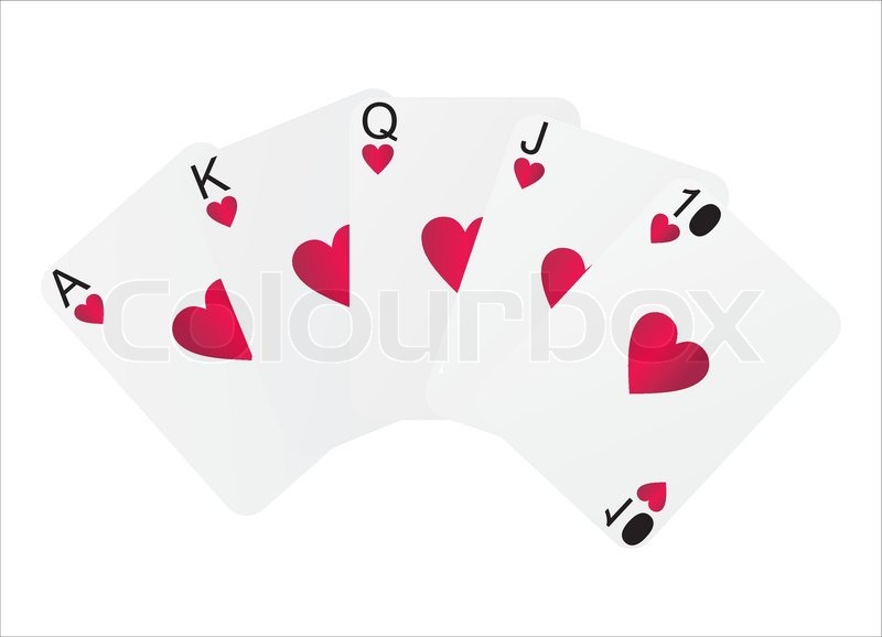800x578 Royal Flush Isolated On White Stock Vector Colourbox