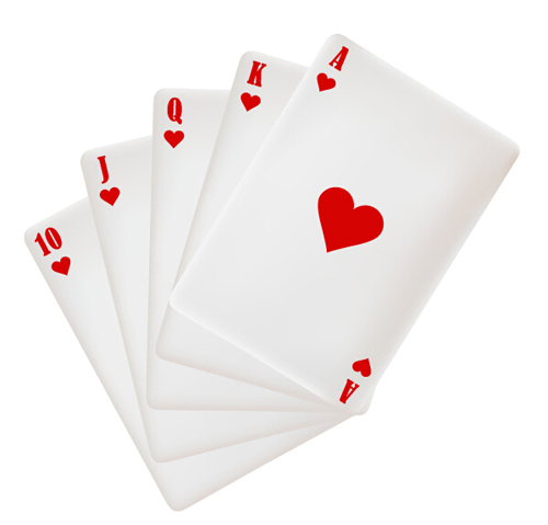 500x479 Royal Straight Flush Playing Cards Vector 01 Free Download