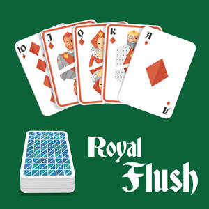300x300 Royal Flush Royalty Free Vectors