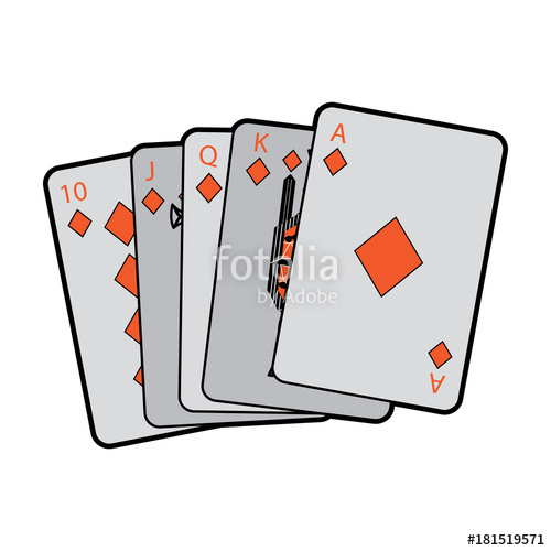 500x500 Royal Flush Playing Cards Poker Casino Stock Image And Royalty