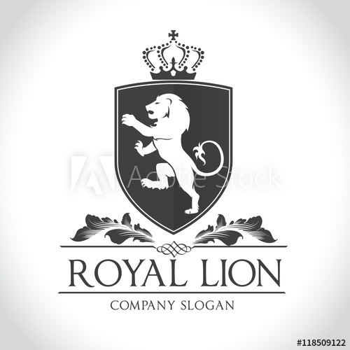 500x500 Lion Logo, Royal Lion Logo,hotel Logo Template