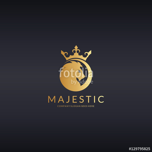 500x500 Majestic Logo. Royal Lion Logotype Stock Image And Royalty Free