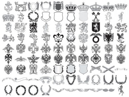 425x318 90 European Royal Element Vector Decoration
