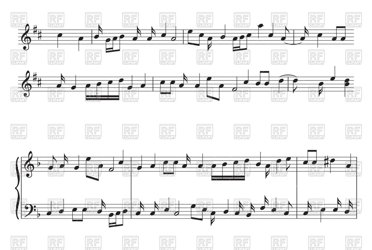 1200x805 Music Staff With Music Notes Vector Image Vector Artwork Of