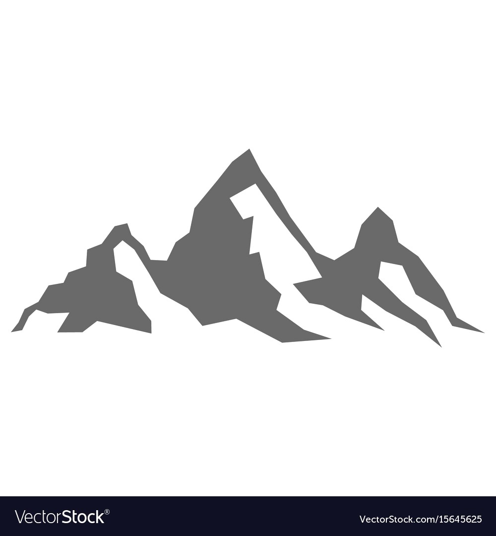 1000x1080 Rock Mountain Silhouette Royalty Free Vector Image Within