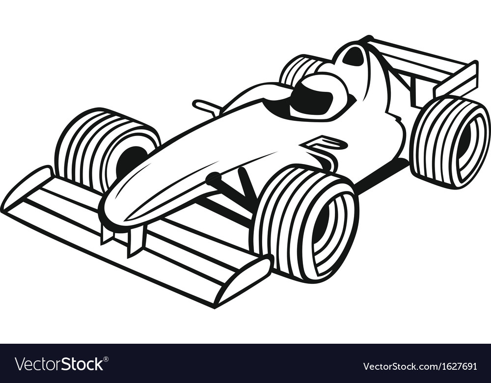 1000x780 Superb Formula 1 Car Outline Racing Royalty Free Vector Image And