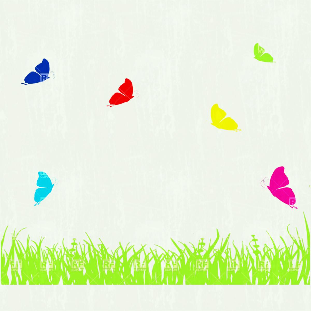 1200x1200 Natural Backgrounds With Grass Rays And Butterflies Royalty Free