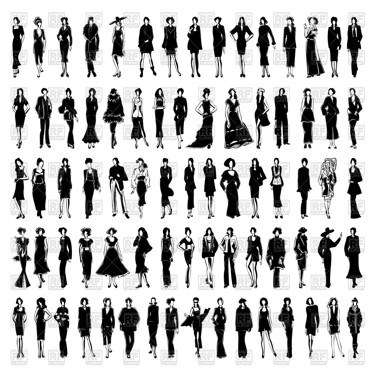 1200x1200 Fasion Models Vector Image Vector Artwork Of People