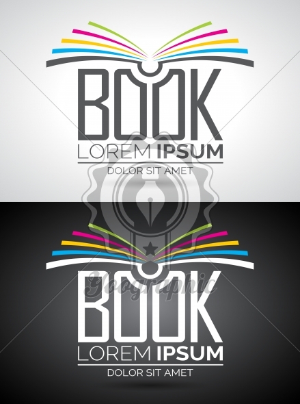 439x590 Vector Book Logo Illustration. Icon Template For Education Or