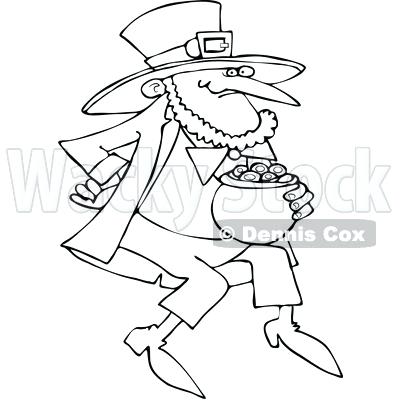 400x400 Leprechaun Outline Royalty Free Vector Clip Art Illustration Of A