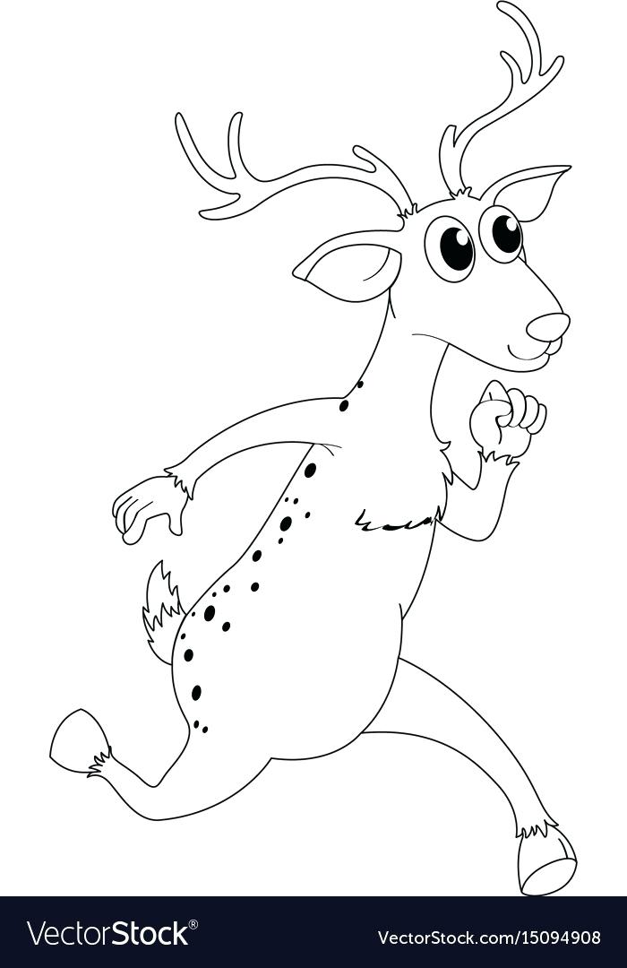 700x1080 Animal Outline For Deer Running Royalty Free Vector Image Head Svg