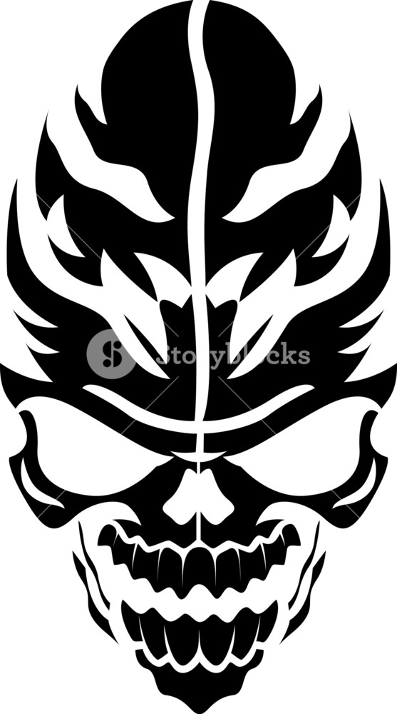 557x1000 Tribal Vector Skull Royalty Free Stock Image