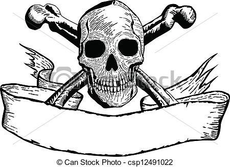 450x327 Vector Skull And Crossed Bones. A Vector Skull And Crossbones With
