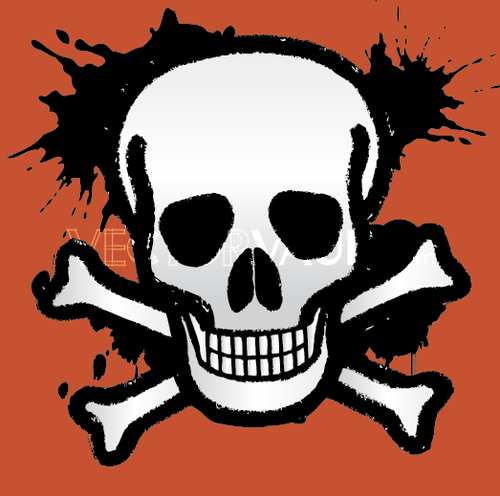 500x496 Buy Vector Skull And Bones Icon Logo Graphic Royalty Free Vectors