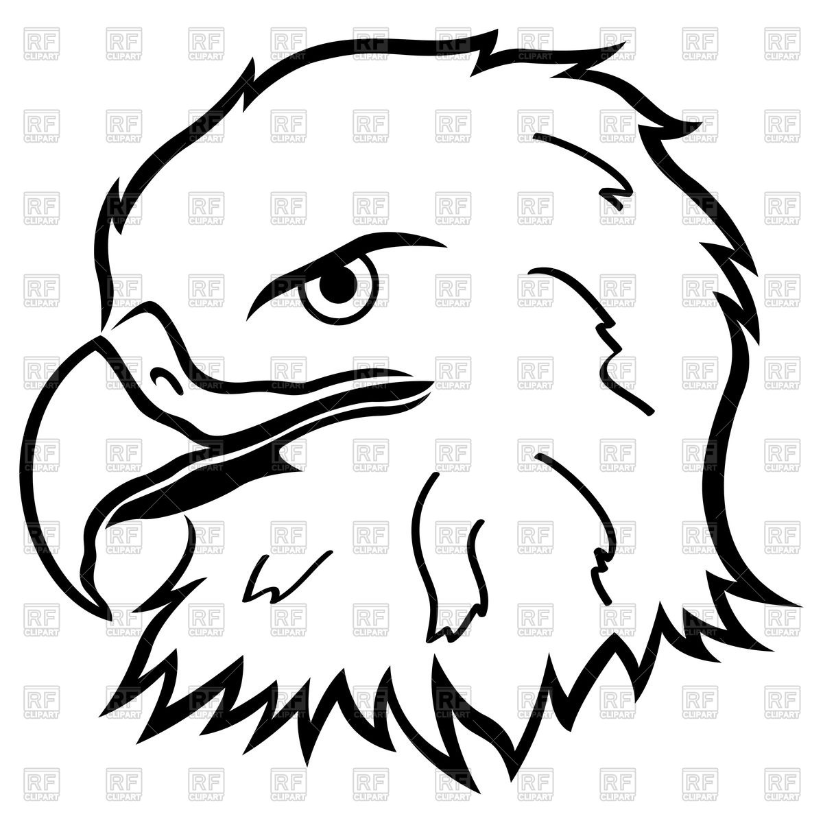 1200x1200 Head Of Eagle, Outline Vector Image Vector Artwork Of Plants And