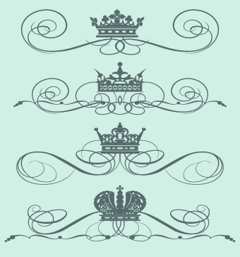 340x363 Royal Crown Decor Vector 01 Free Download