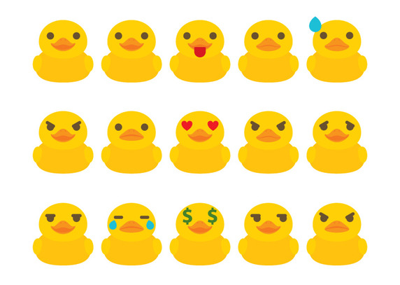 572x407 Rubber Duck Emoticon Vector Free Vector Download In .ai, .eps