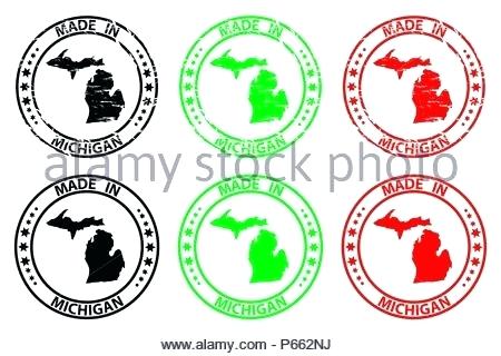 450x320 Made In Michigan Rubber Stamp Vector United States Of 12s Flight