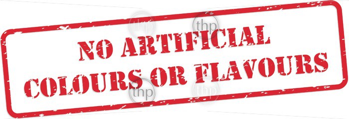 700x239 No Artificial Colours And Flavours Red Rubber Stamp Vector For