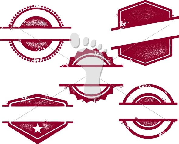 590x474 Blank Rubber Stamp Labels