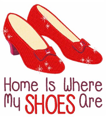365x400 Ruby Slippers Vector Medium Embroidery Design Clipart