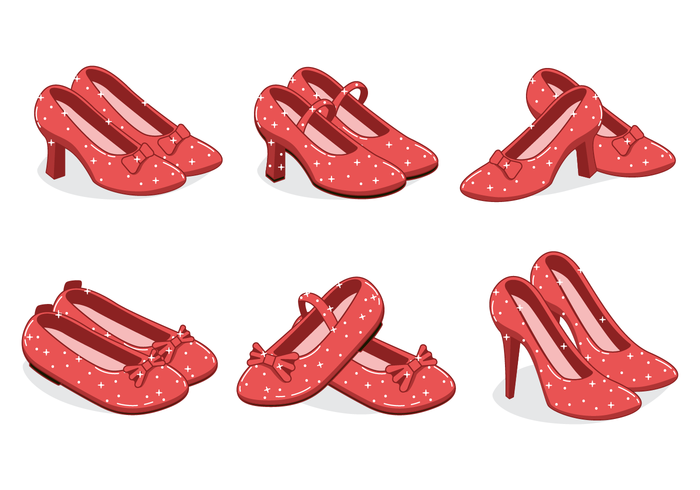 700x490 Ruby Slippers Vector With Sparkly Effect
