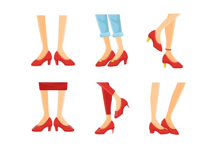 700x490 Ruby Slippers Collection Vector Illustration