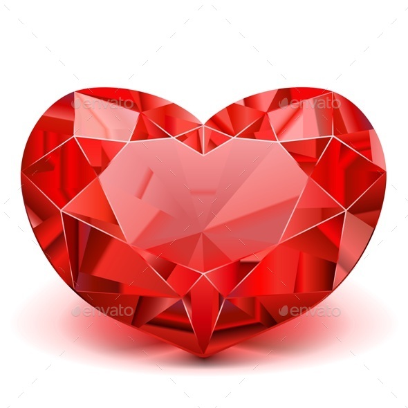 590x590 Vector Ruby Heart By Dashadima Graphicriver