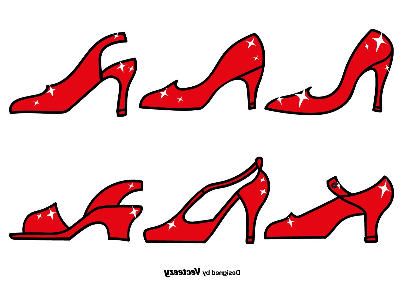 1400x980 Best Ruby Slippers Icon Set Vector Design