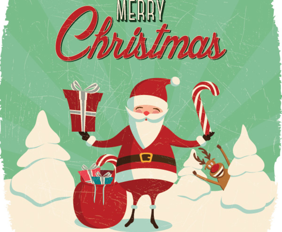 1136x936 Santa And Rudolph Vector Art Amp Graphics