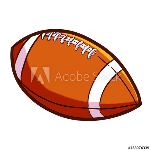 500x500 Funny Brown Rugby Ball