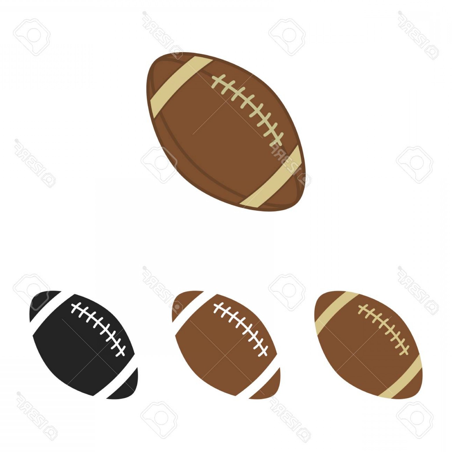 1560x1560 Photostock Vector American Football Set Ball For American Football