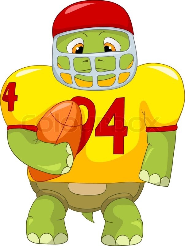603x800 Funny Turtle Rugby Stock Vector Colourbox