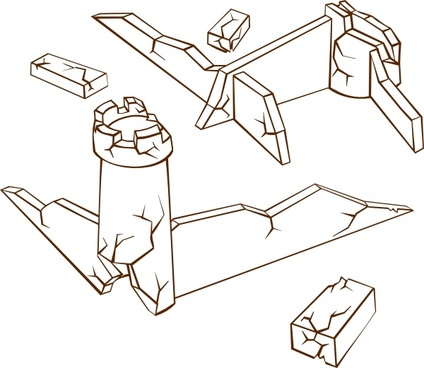 424x368 Ruins Vector Free Vector Download (5 Free Vector) For Commercial