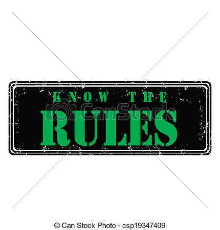 450x470 Know The Rules. Rubber Stamp Know The Rules, Vector Illustration.