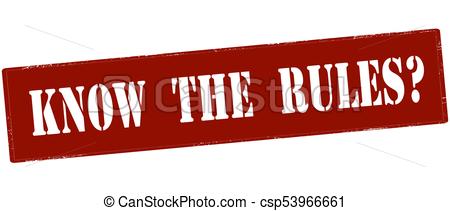 450x211 Know The Rules. Rubber Stamp With Text Know The Rules Inside