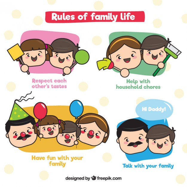 626x626 Rules Of Family Life Vector Premium Download