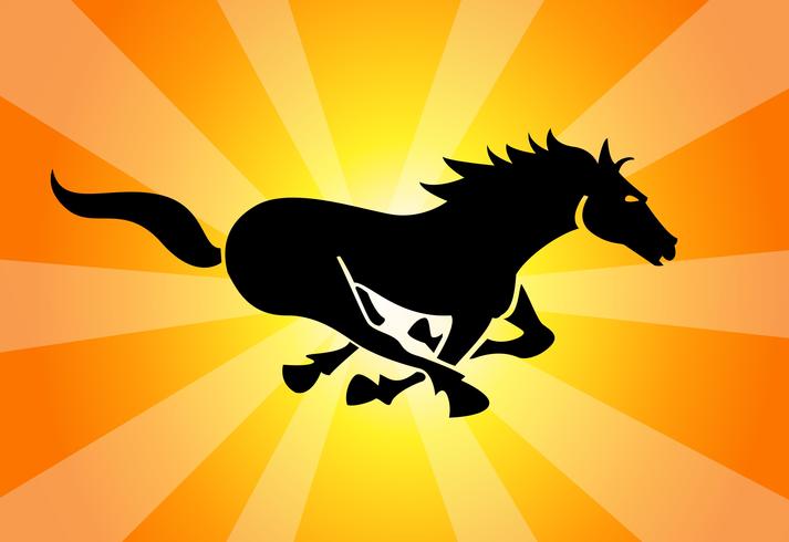 713x490 Black Running Horse