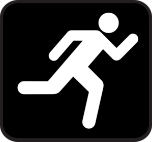 299x279 Running Icon Clip Art