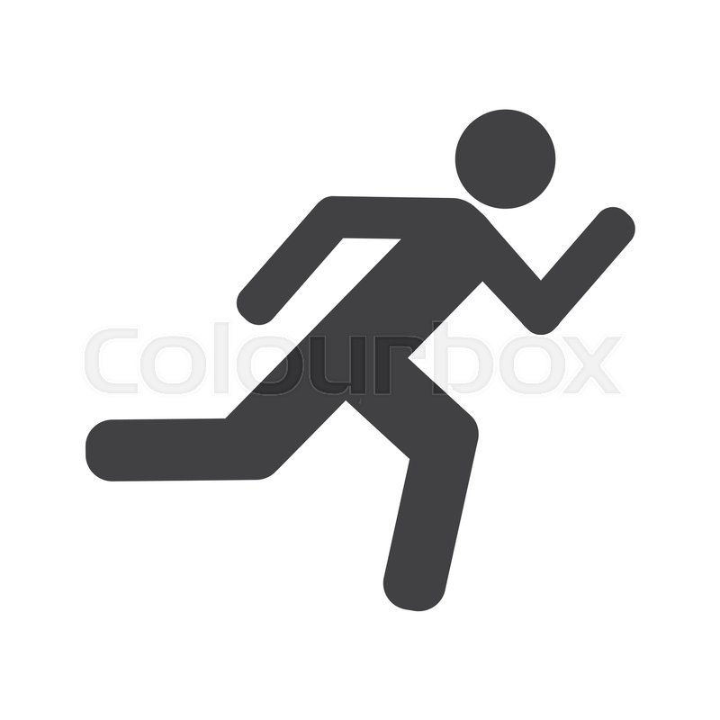 800x800 Athlete Running Silhouette Isolated Icon Vector Illustration