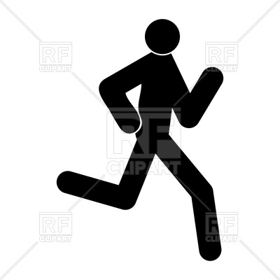 400x400 Running Man Black Color Icon Vector Image Vector Artwork Of