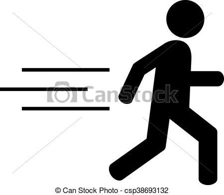 450x392 Running Man Icon On White Background.