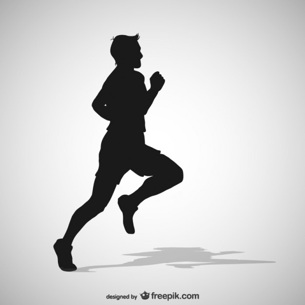 626x626 Running Man Silhouette Vector Free Download