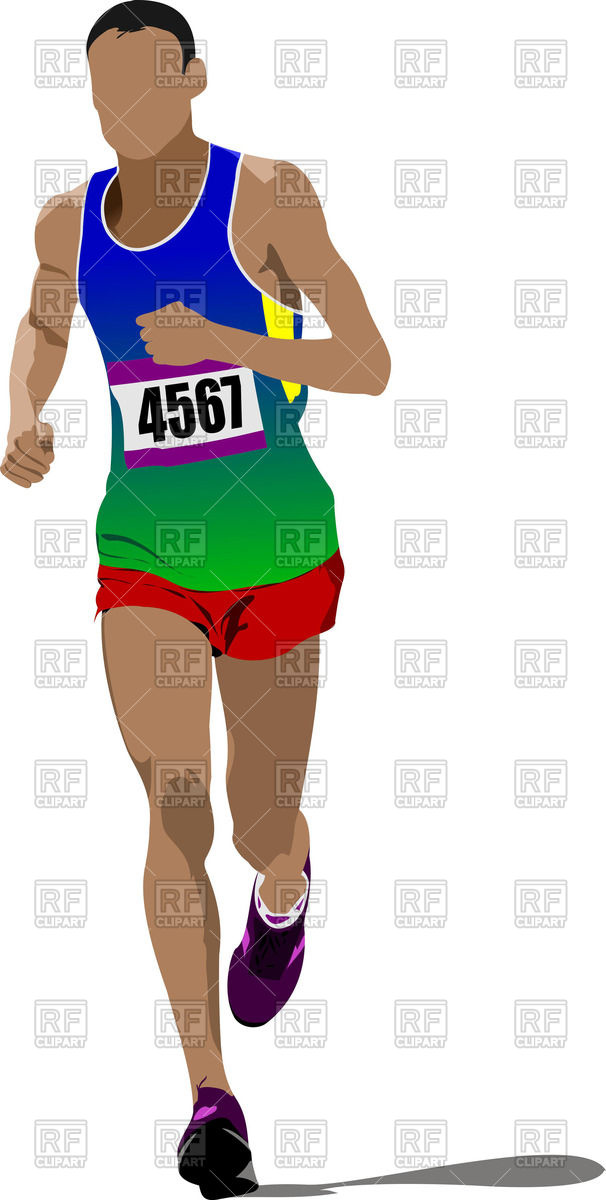 606x1200 Colorful Silhouette Of Athlete