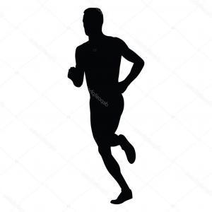 300x300 Stock Illustration Running Man Abstract Vector Silhouette