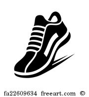 180x195 Free Art Print Of Graphic Running Shoe, Vector. Great Hand Drawing