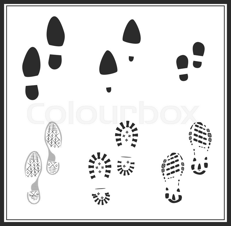 800x782 Vector. Shoe Print Silhouette. Set Of Footprints Sports Running