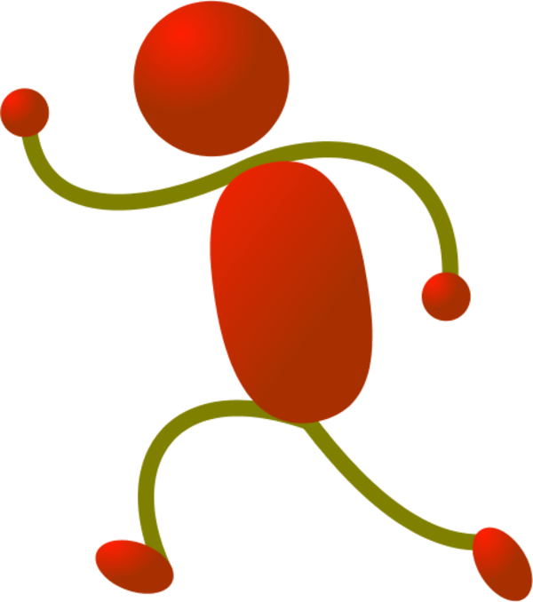 600x678 Stick Figure Running Clipart