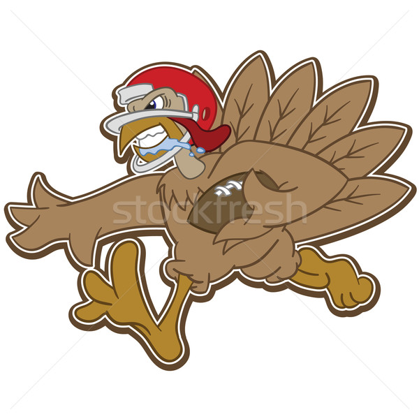 600x600 Turkey Football Player Running Vector Illustration Joennie Sindo