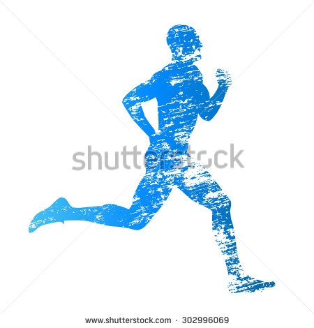 450x470 Scratched Vector Silhouette Of Running Man Illustrations Amp Art